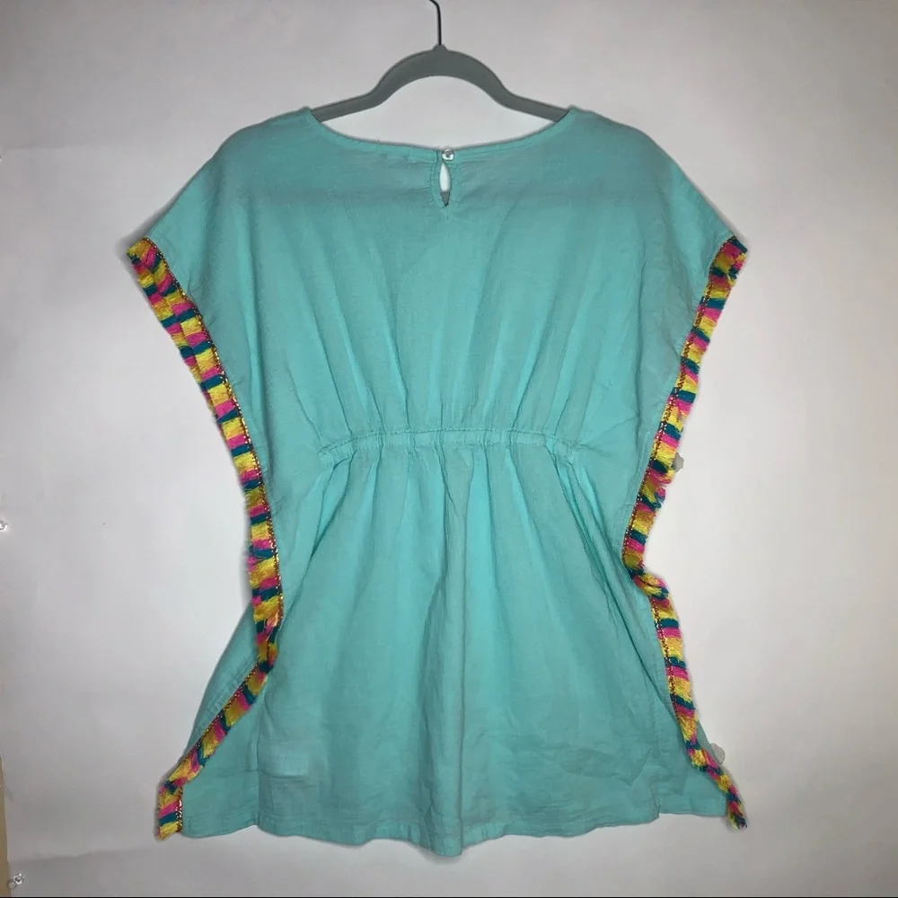 FLAPDOODLES sleeveless fringe top neon colors 10 - Picture 2 of 9